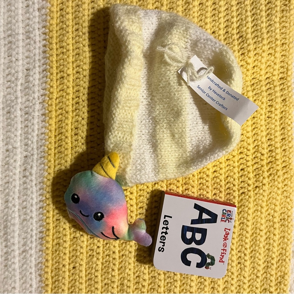 Handmade Baby Afghan & Baby Beanie Bundle